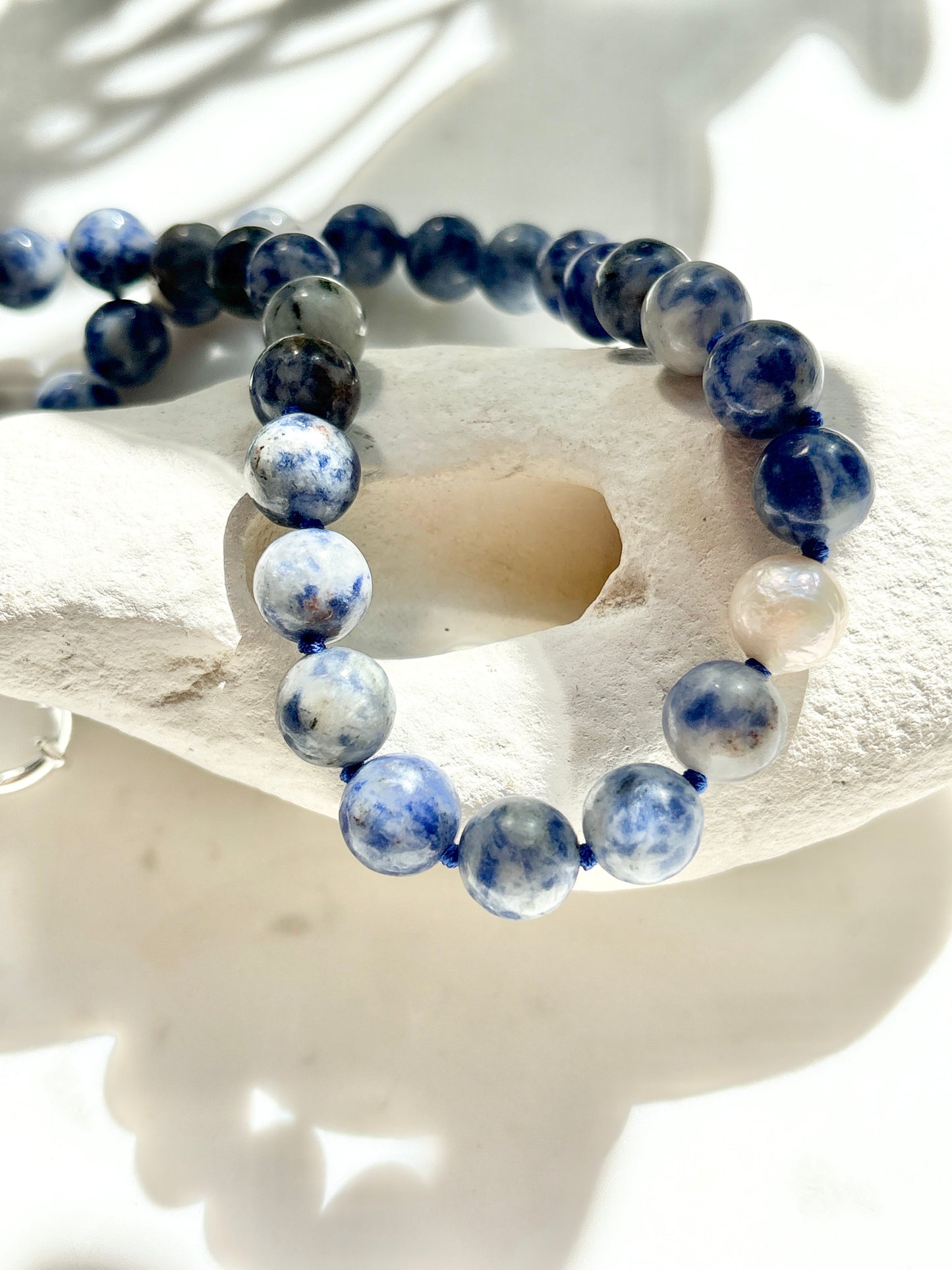 Blue Spot Jasper O’Clock Necklace