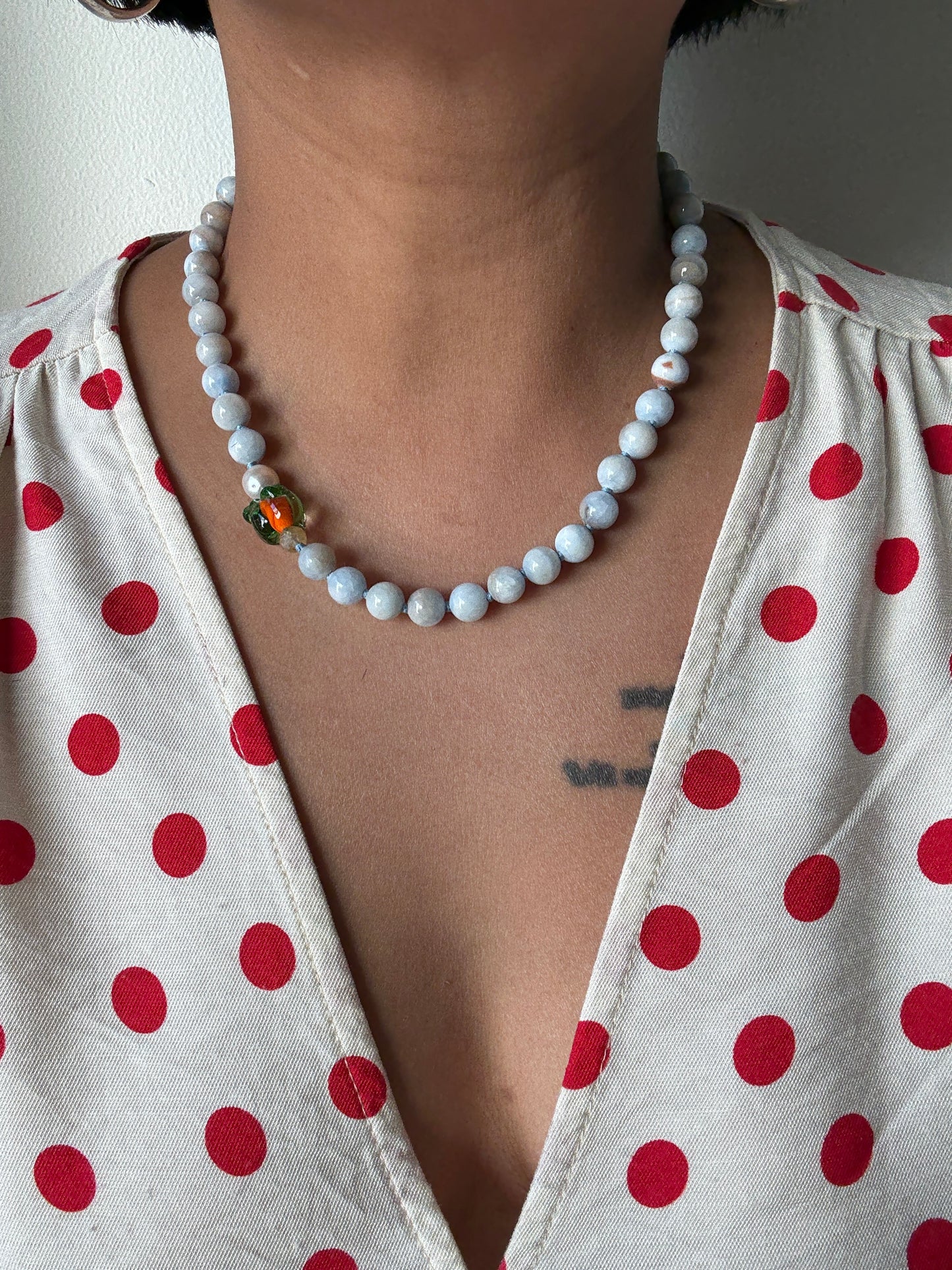 Persimmon Fruit Loops Necklace