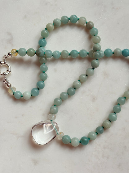 Dew Droplet Amzonite Necklace - Limited