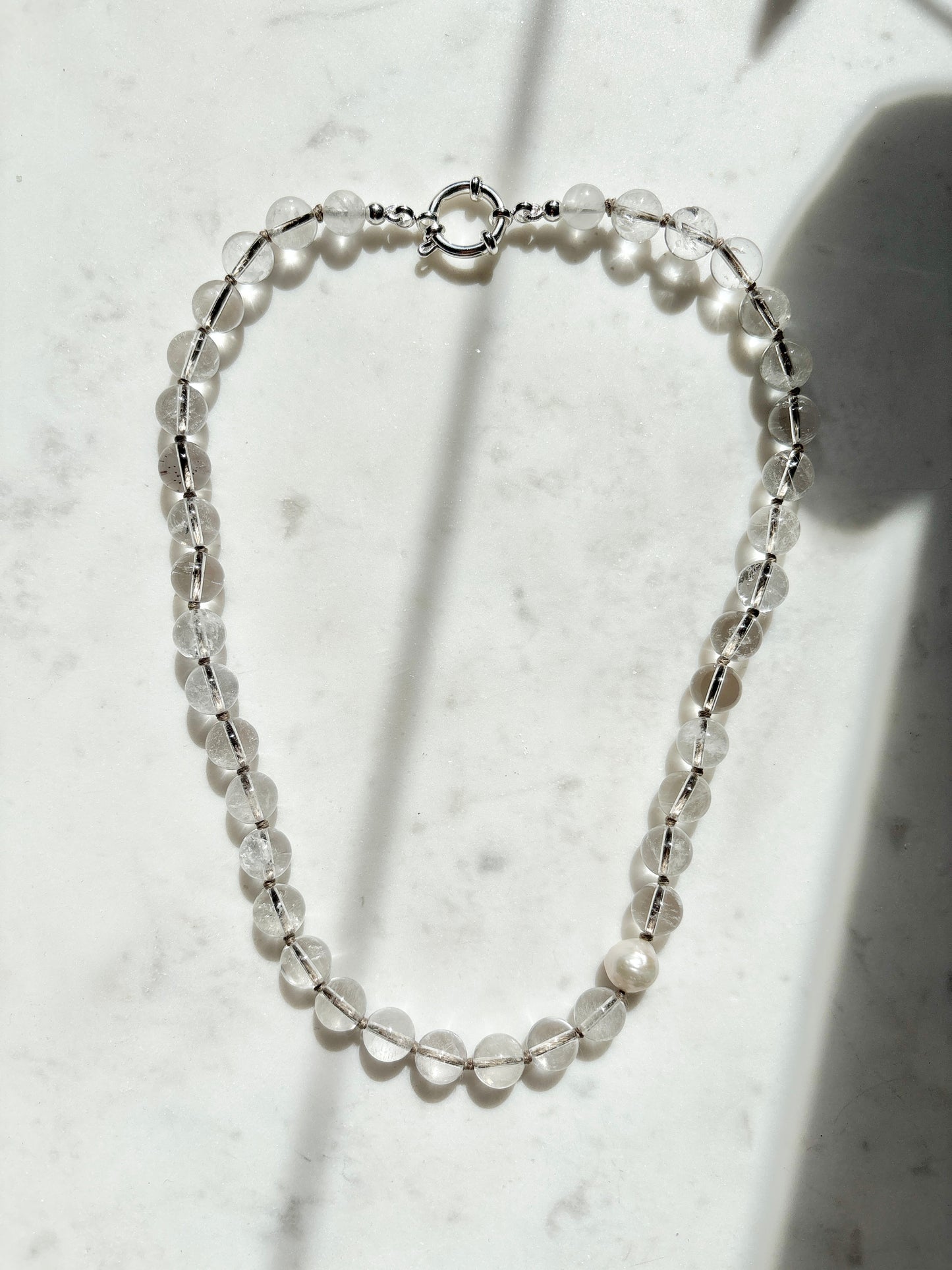 Rock Crystal O’Clock Necklace