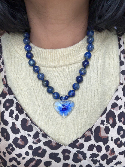 Heart In Bloom Abyss Necklace - One Of A Kind
