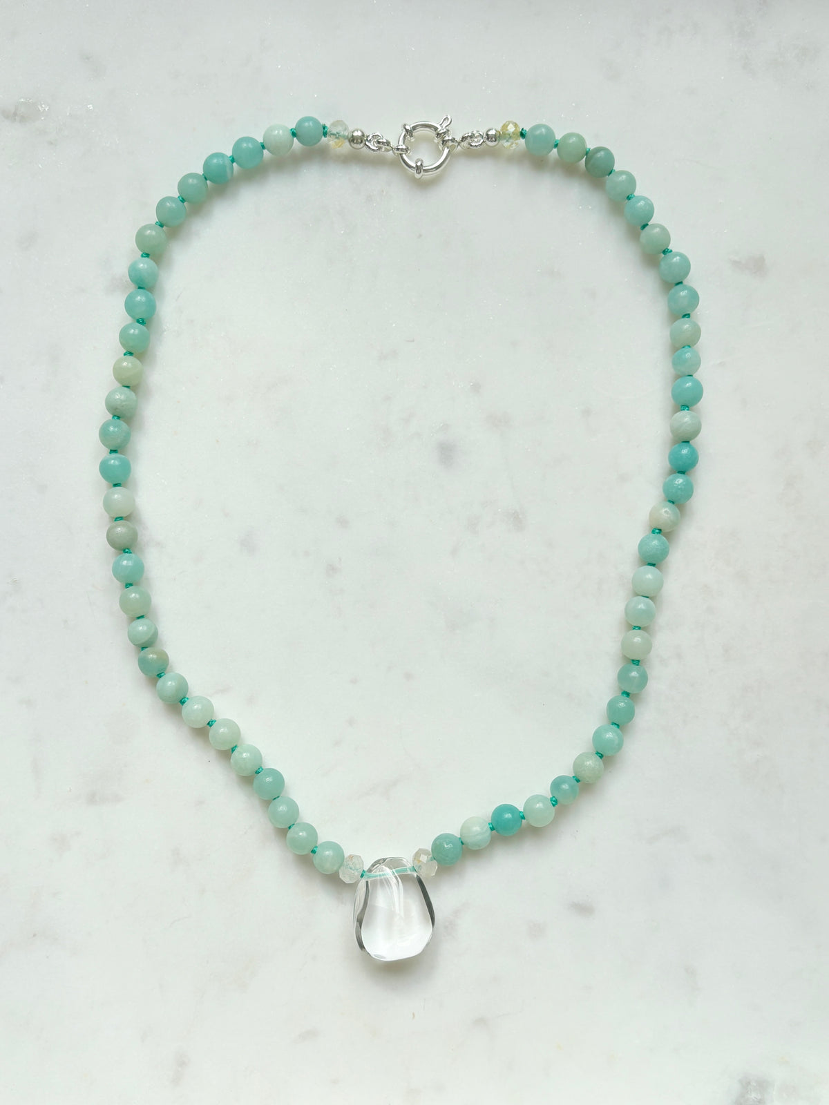 Dew Droplet Amzonite Necklace - Limited