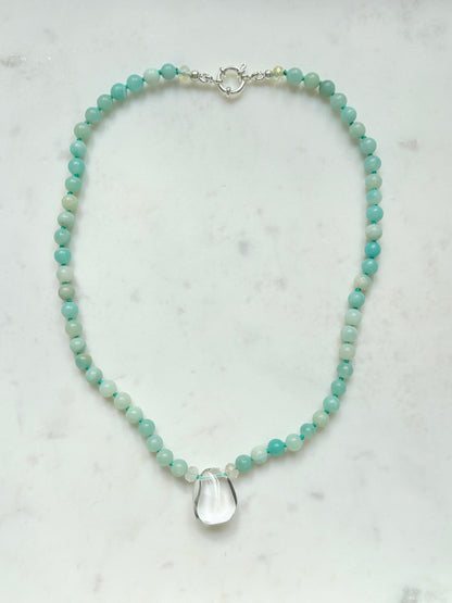 Dew Droplet Amzonite Necklace - Limited