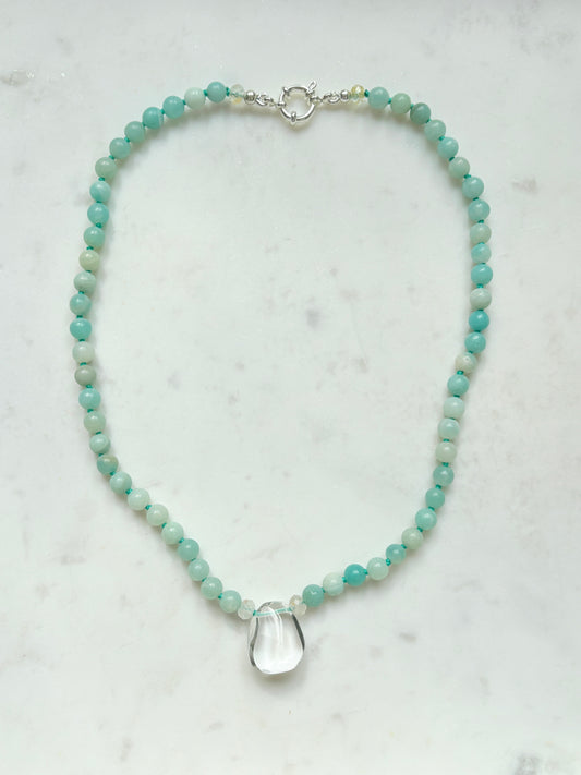Dew Droplet Amzonite Necklace - Limited