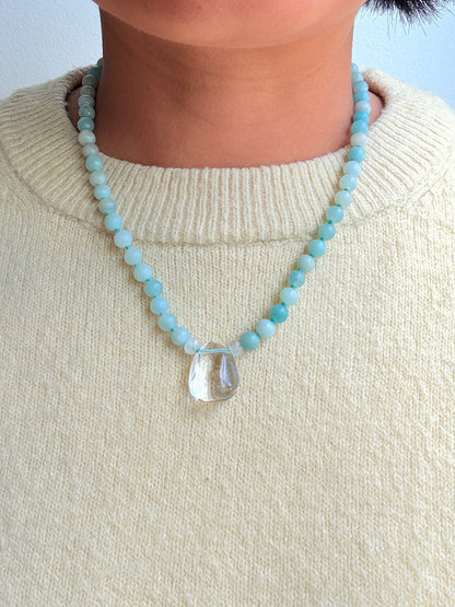 Dew Droplet Amzonite Necklace - Limited