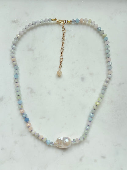 Facets Embrace Morganite Necklace - One Of A Kind