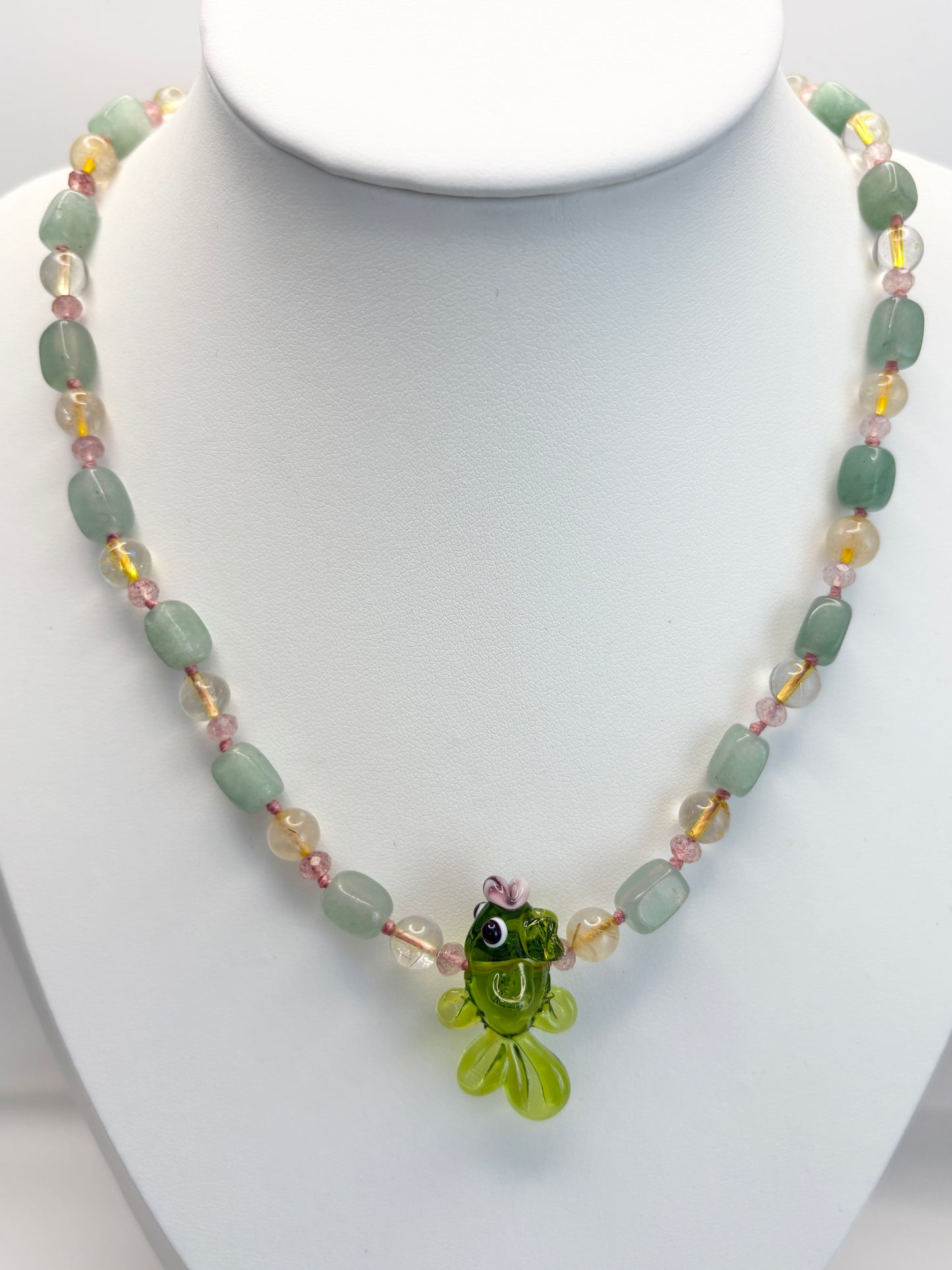 Pastel Splash & Dash Seafoam Necklace