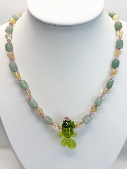 Pastel Splash & Dash Seafoam Necklace