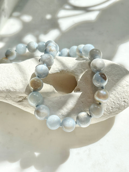 Persian Gulf Chalcedony O’Clock Necklace