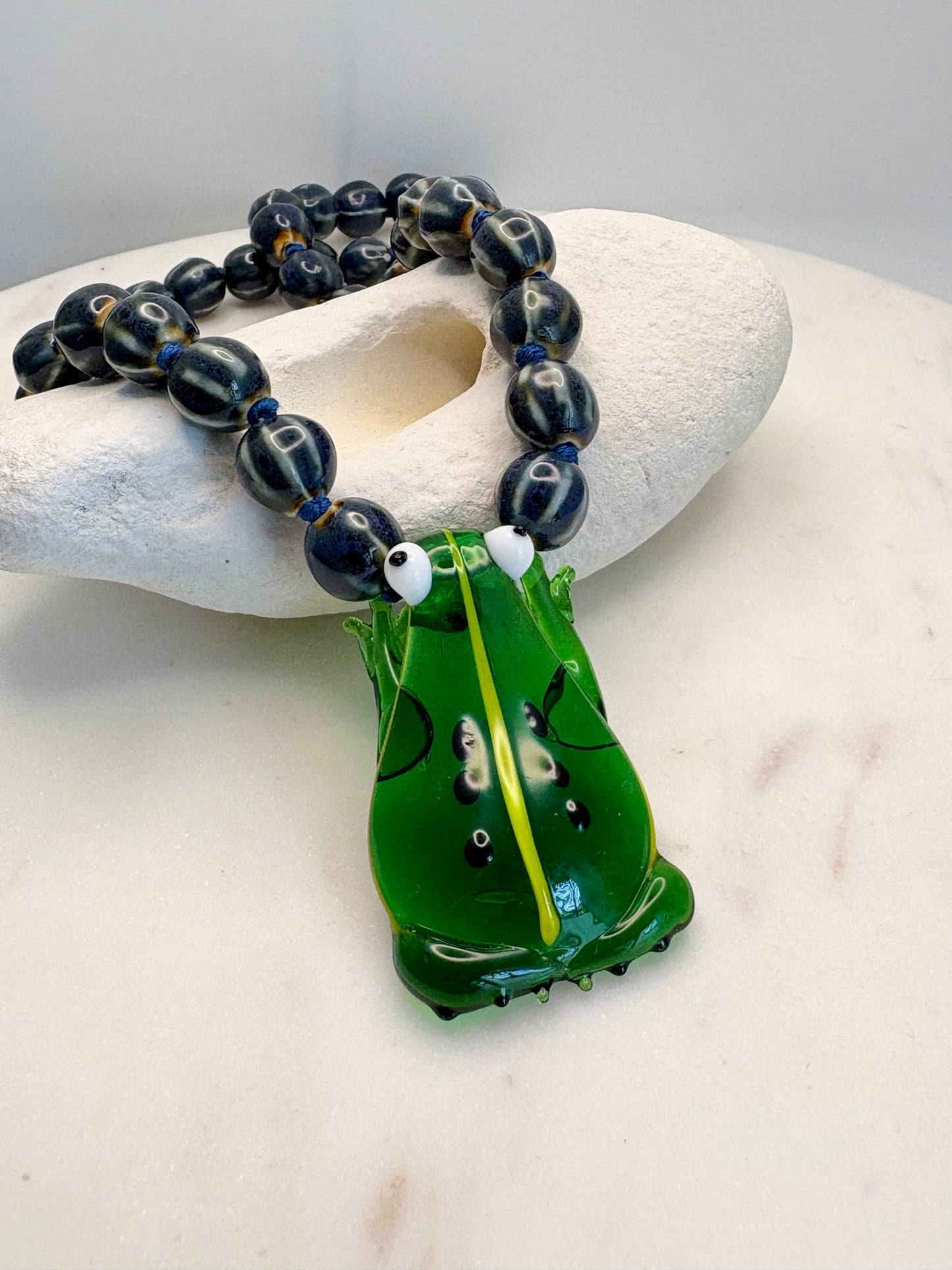 Whimsy Hopper Leaf Necklace