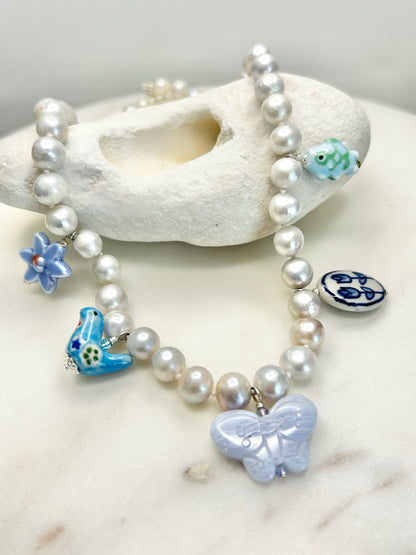 Enchanted Garland Necklace Mist - One Of A Kind