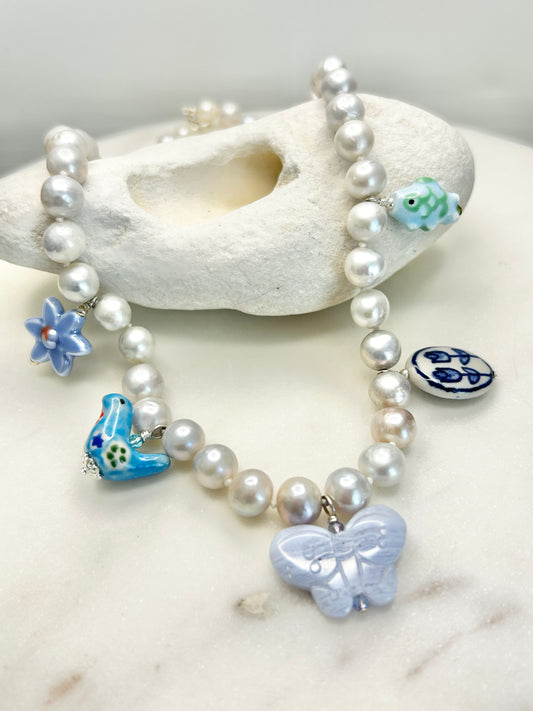 Enchanted Garland Necklace Mist - One Of A Kind