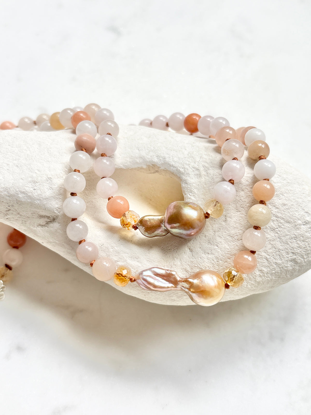 Baroque Embrace Aventurine Necklace - One Of A Kind