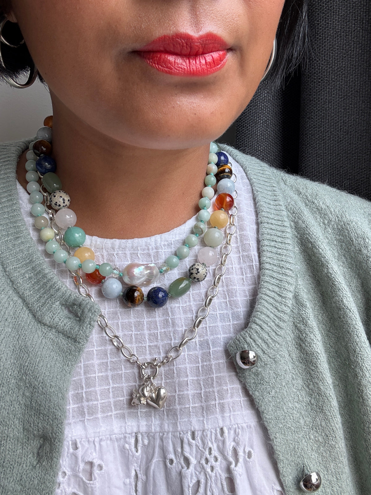 Baroque Embrace Amazonite Necklace - Limited