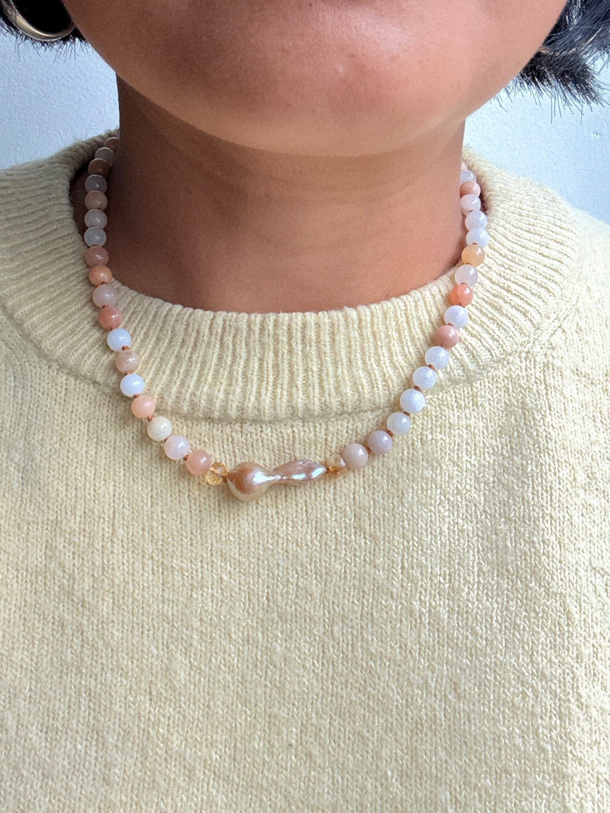 Baroque Embrace Aventurine Necklace - One Of A Kind