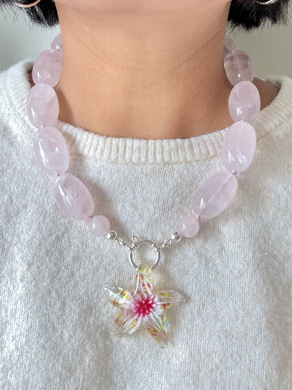 Dreamy Rosé Bold Necklace - One Of A Kind