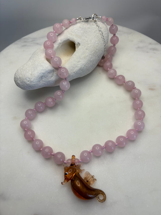 Sassy Sea Stead Rose Necklace