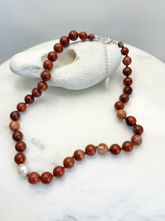 Red Jasper O’Clock Necklace