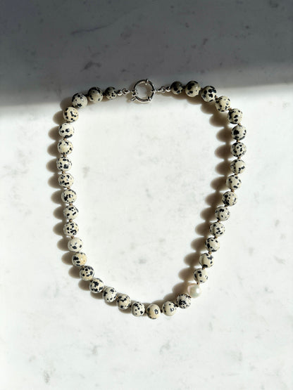 Dalmatian Jasper O’Clock Necklace