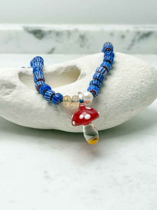 NEW Shroom Bloom Cobalt Necklace