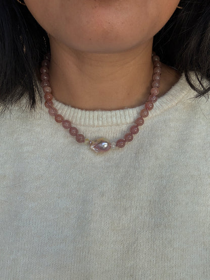 Baroque Embrace Rose Necklace