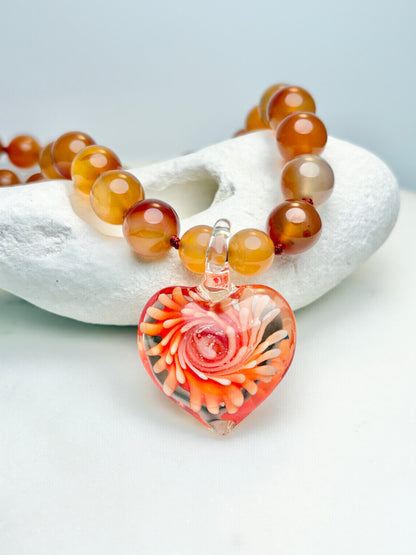 Heart Of Glass Necklace - One Of A Kind