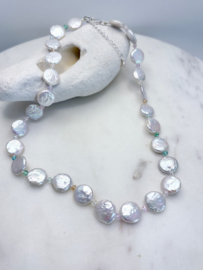 Rainbow Coin Necklace
