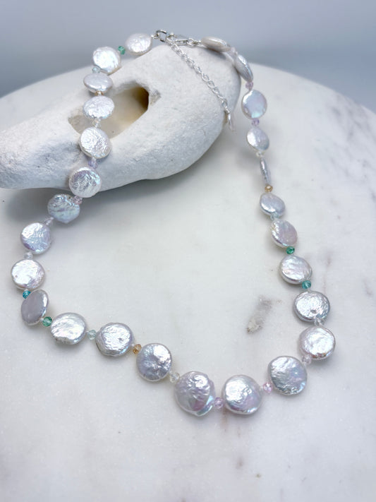 Rainbow Coin Necklace