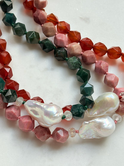 Star Cut Embrace Deluxe Carnelian Necklace - Limited