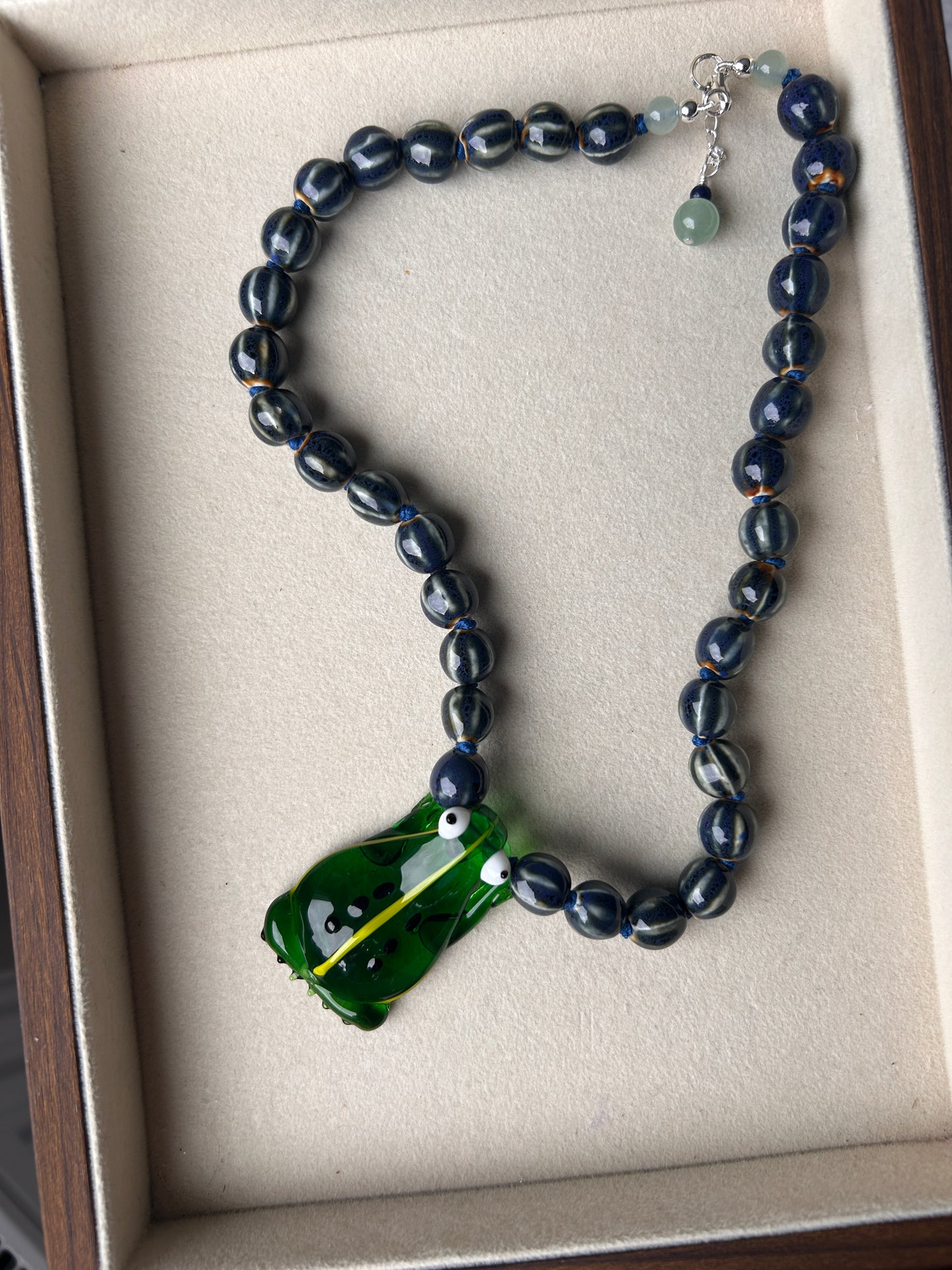 Whimsy Hopper Leaf Necklace
