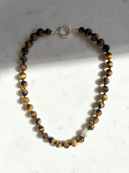 Tiger's Eye O’Clock Necklace