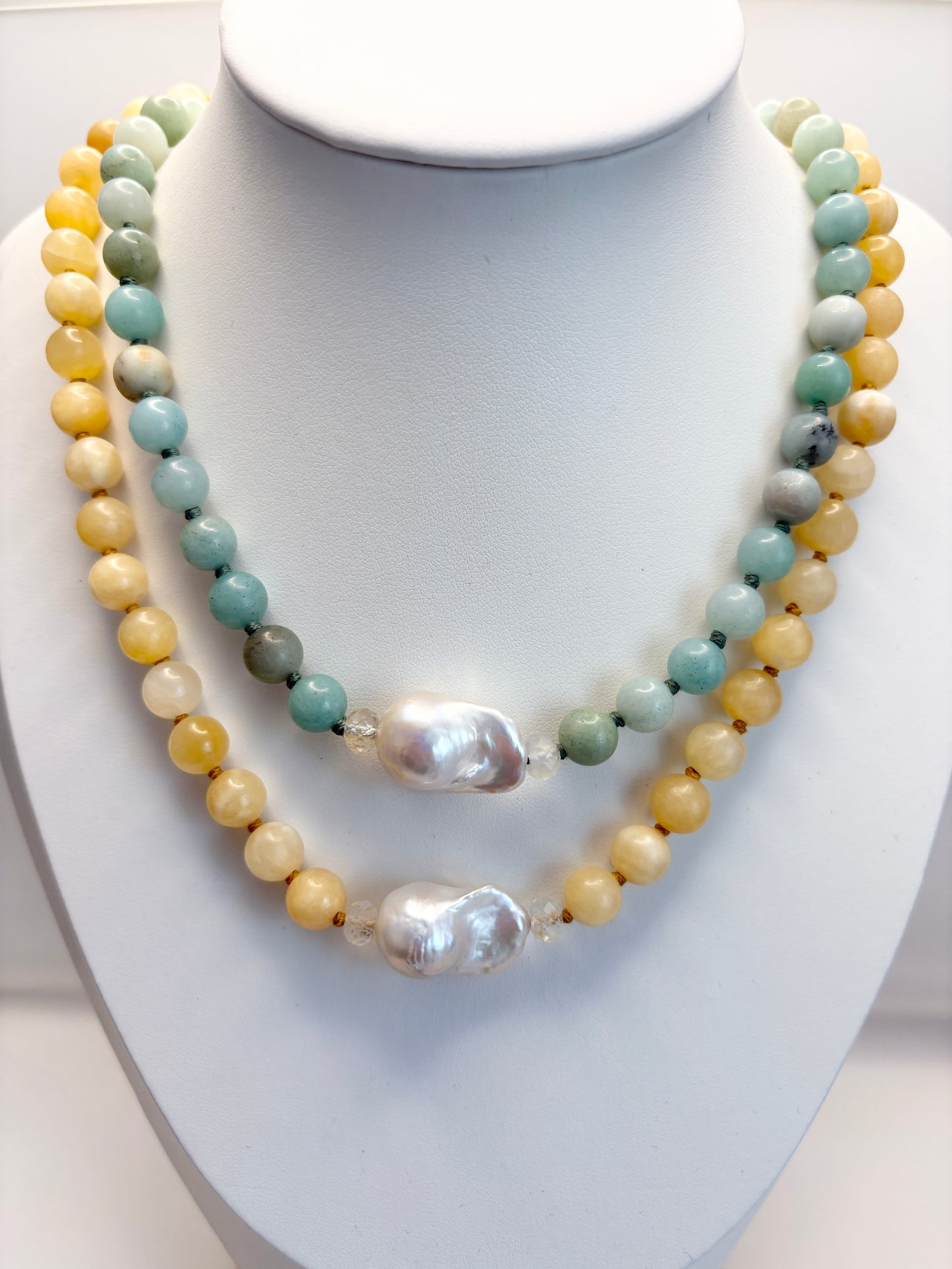 Baroque Embrace White Necklace