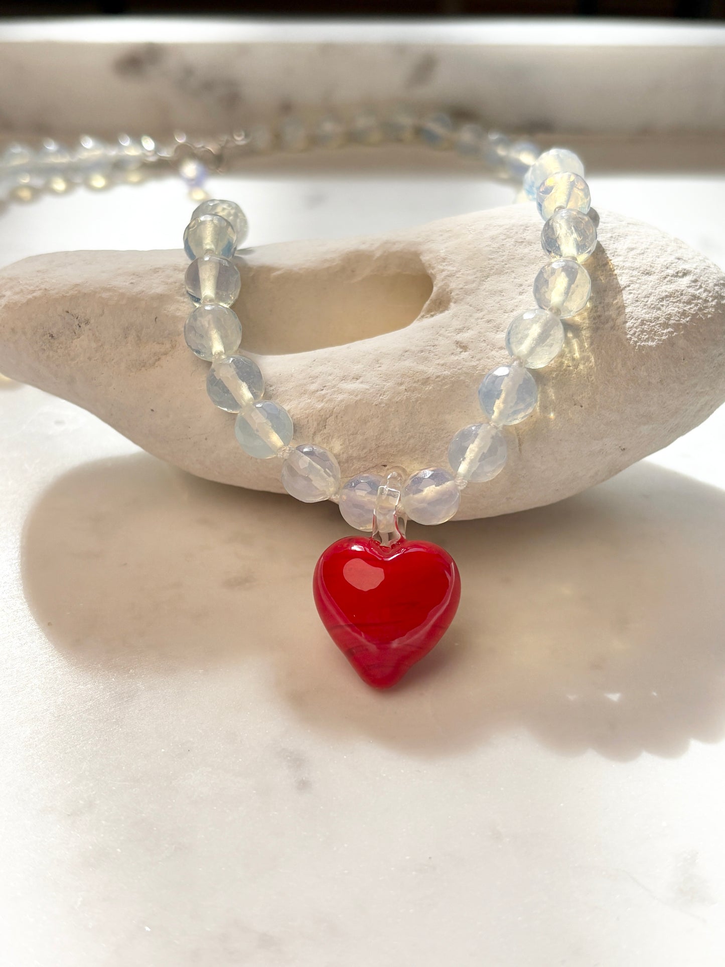 Groovy Heart Opalite Necklace - Limited