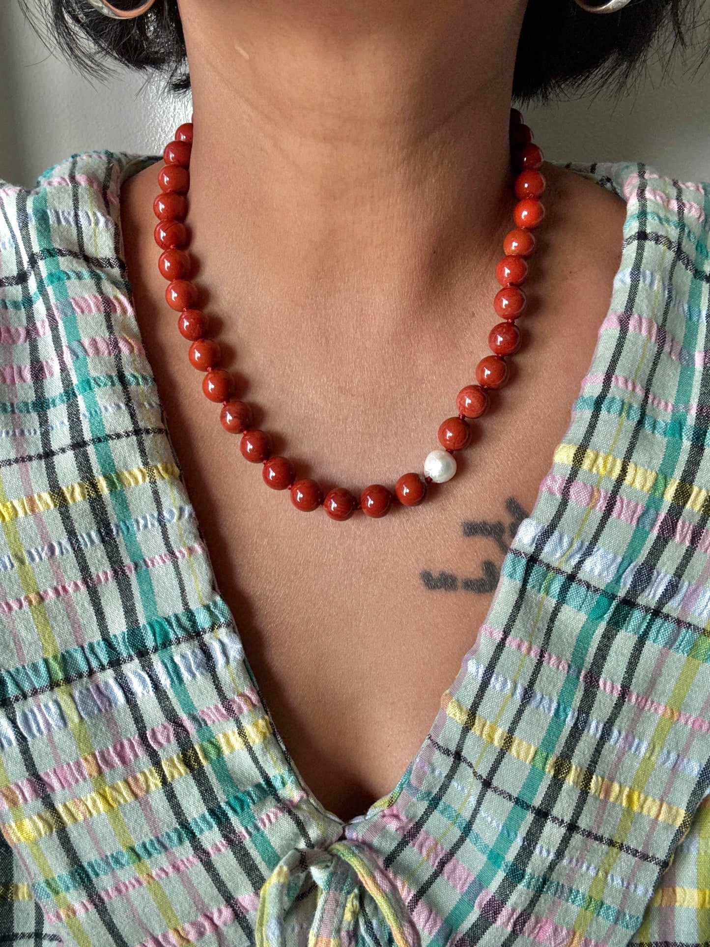 Red Jasper O’Clock Necklace