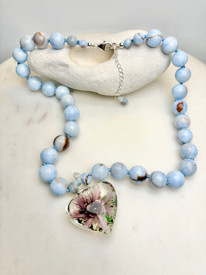 Love You After Dark Bark Necklace - One Of A Kind