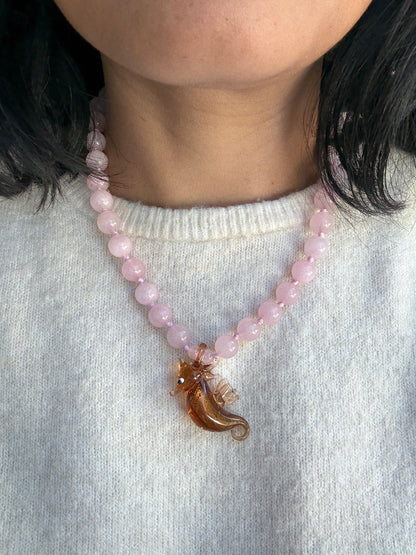 Sassy Sea Stead Rose Necklace