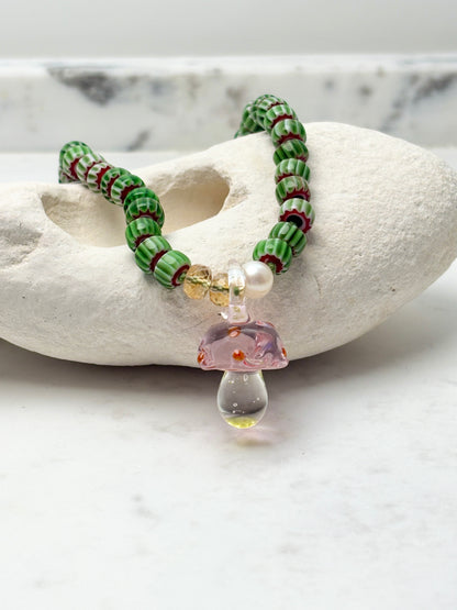 NEW Shroom Bloom Leaf Necklace