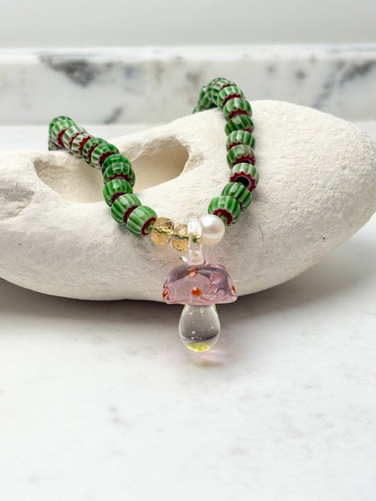 NEW Shroom Bloom Leaf Necklace