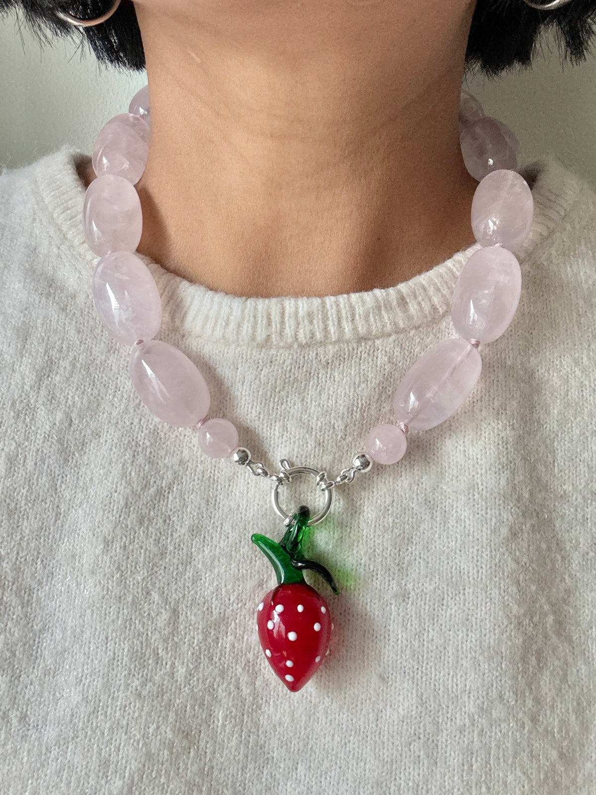 Dreamy Rosé Bold Necklace - One Of A Kind