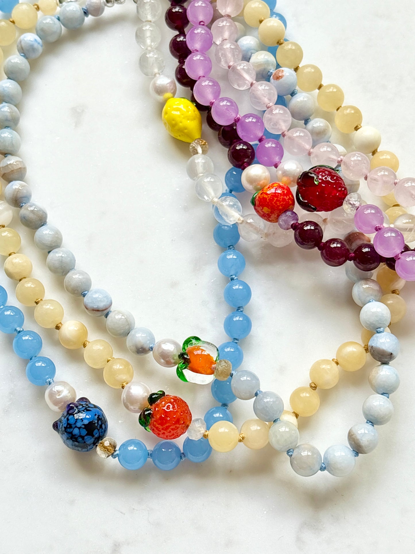 Clementine Fruit Loops Necklace