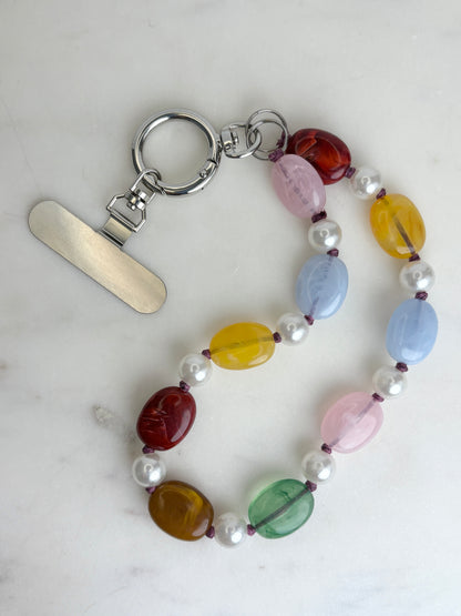 Pearly Candy Pebs Phone Chain