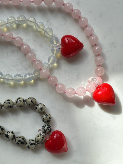 Groovy Heart Opalite Necklace - Limited