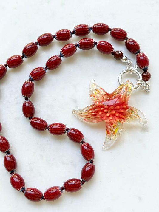 Celestial Star Burst Sunset Necklace - Limited