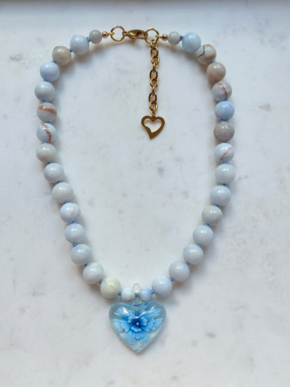 Heart In Bloom Sky Necklace - Limited