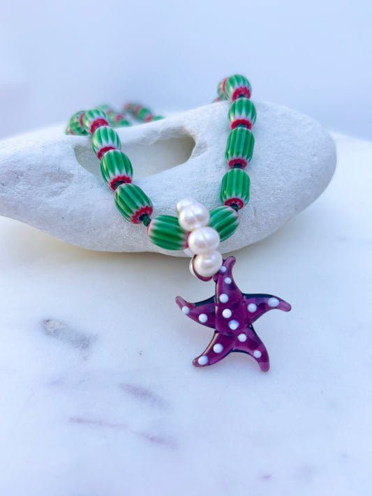 Sea Starlet Seafoam Necklace - One Of A Kind
