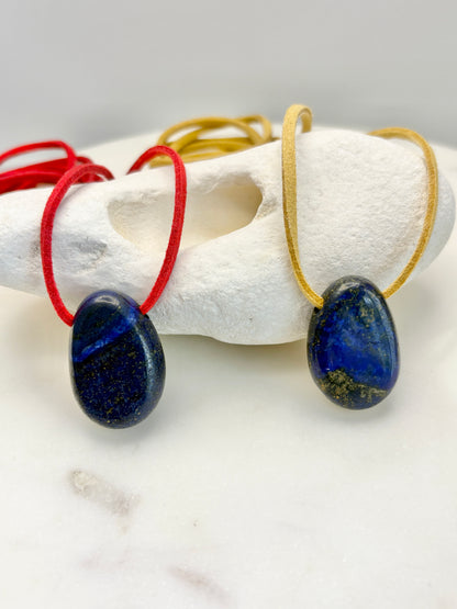 Lapis Lazuli Pebble Pendant