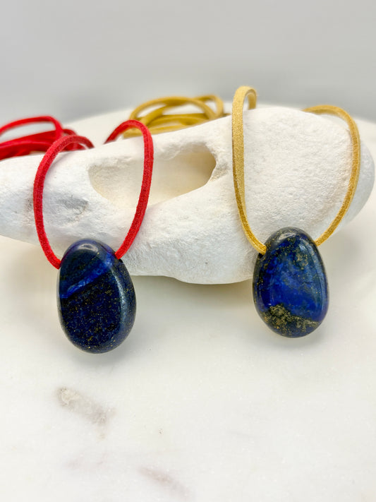 Lapis Lazuli Pebble Pendant