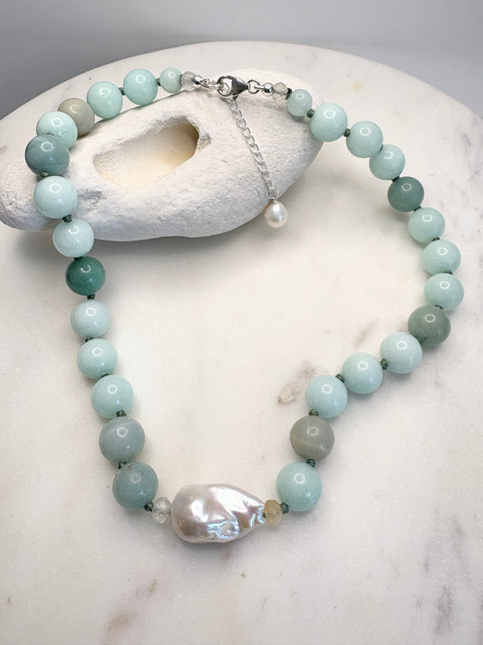Baroque Embrace Deluxe White Necklace