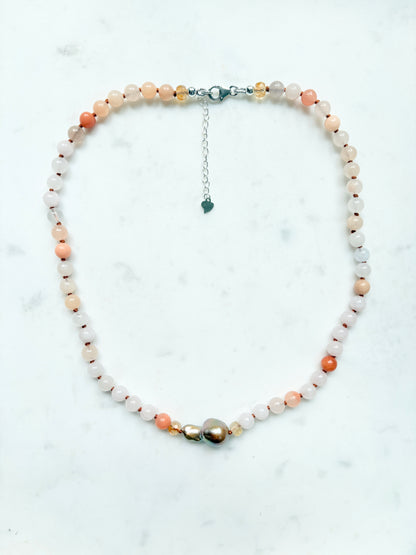 Baroque Embrace Aventurine Necklace - One Of A Kind