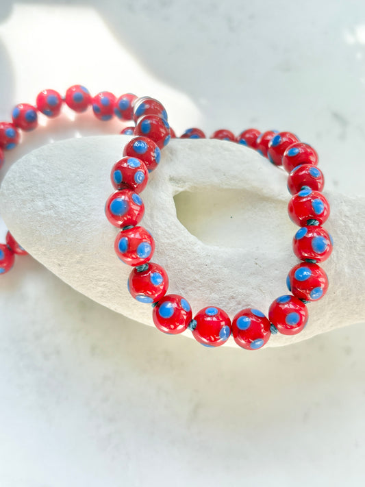 Scarlet Polka Love Bold Necklace - Limited